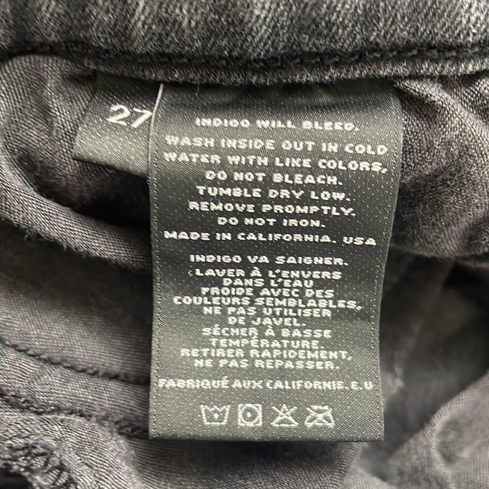 J BRAND Outsider Skinny Crop Gray Distressed Jeans size 27 - Picture 13 of 15